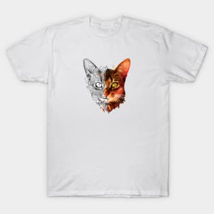 GeoSketch Cat T-Shirt